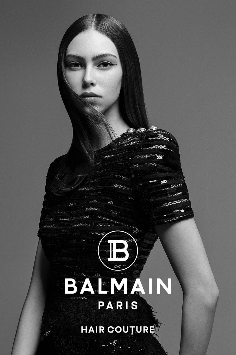 An image from Balmain Hair Couture's fall 2020 advertising campaign.