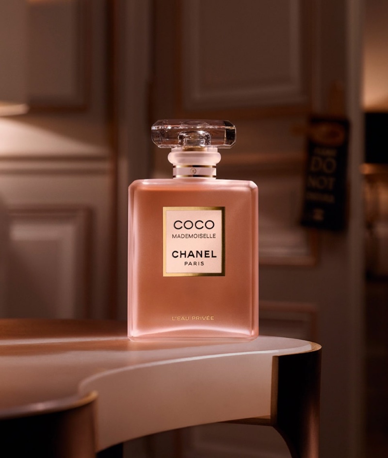 A look at Chanel's Coco Mademoiselle L’Eau Privée fragrance bottle.