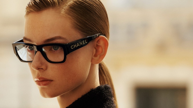 Lauren de Graaf stars in Chanel Eyewear online campaign.