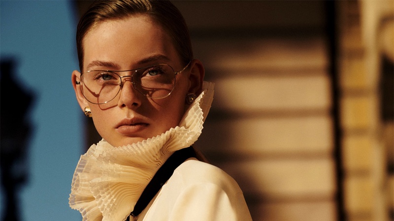 Lauren de Graaf stars in Chanel Eyewear online campaign.