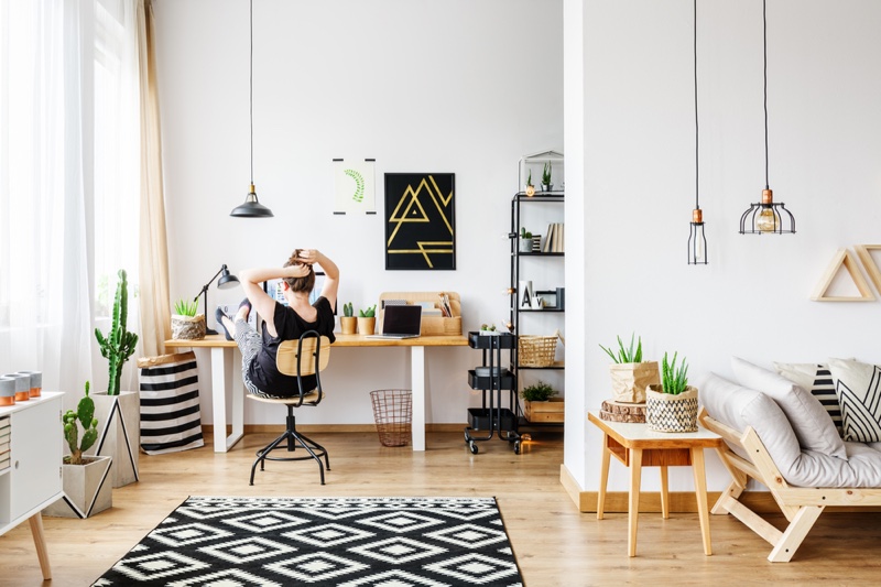 Decor Woman Desk Living Space