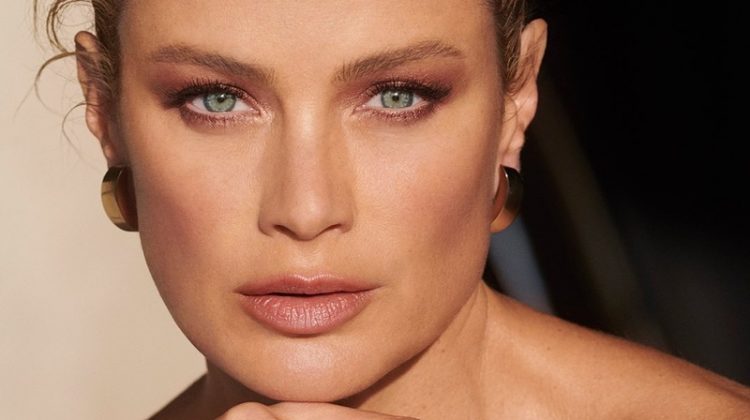 Carolyn Murphy stars in Estee Lauder x MET Collection campaign.