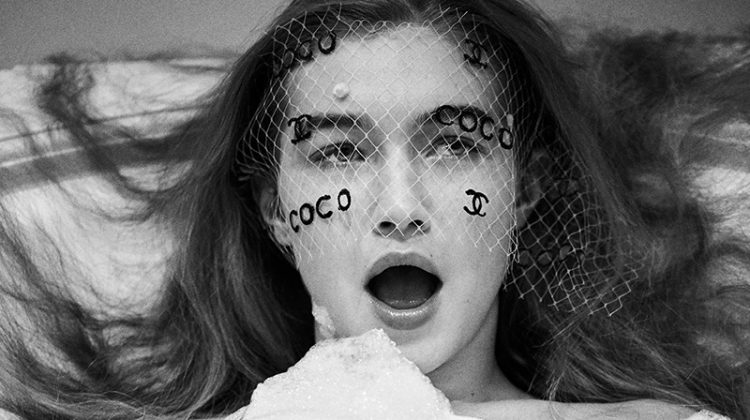 Gigi Hadid Poses in Chanel Looks for Chaos SixtyNine