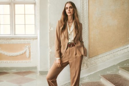 Hedvig Palm Suits Up in H&M x Giuliva Heritage Campaign Suiting separates stand out in Giuliva Heritage x H&M collaboration.