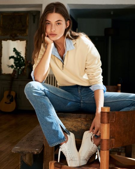 Grace Elizabeth is Casual Chic in Mango's Fall Styles Mango focuses on fall fashion for its Everyday Pleasures trend guide.
