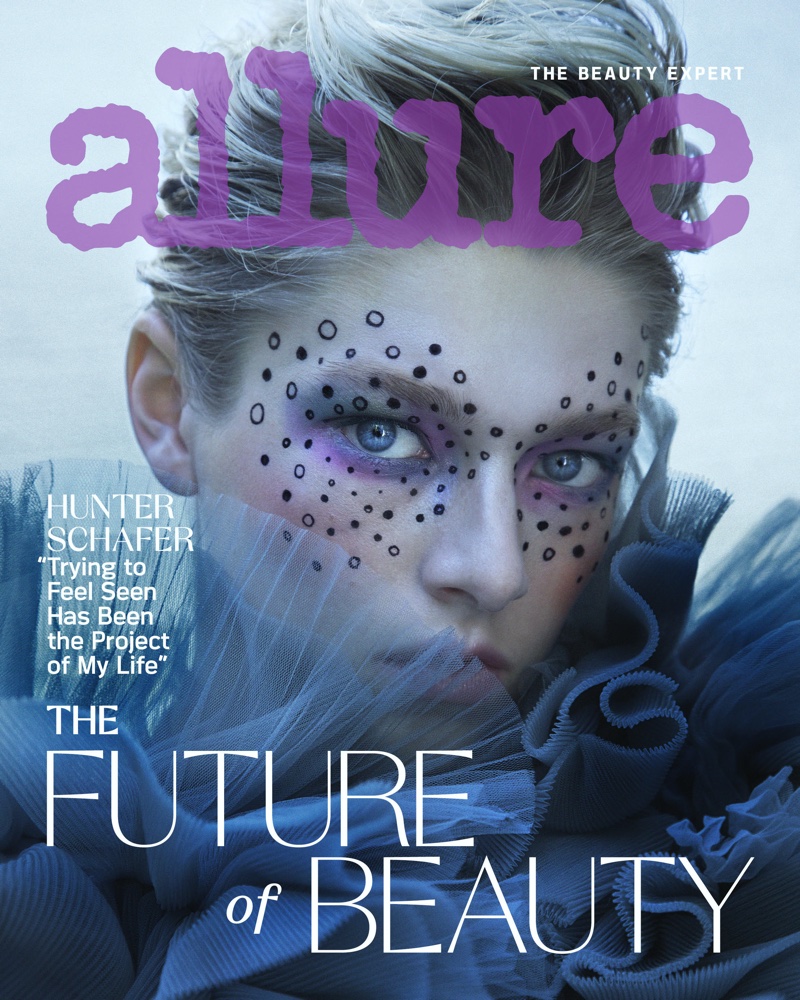 Photographed by Daniella Midenge, Hunter Schafer poses for Allure September 2020 cover.