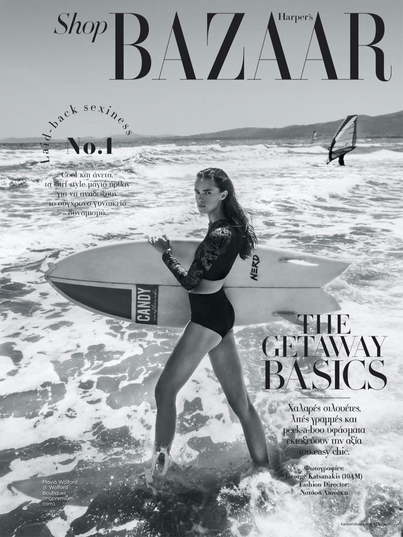 Ieva Rainyte Has a Beach Getaway in Harper's Bazaar Greece