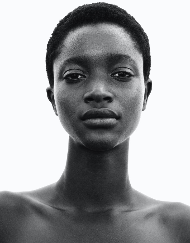 Oumie Jammeh gets her closeup in J Brand fall-winter 2020 campaign.