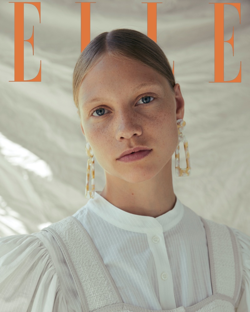 Laura Schellenberg Models Pale Fashion for ELLE Serbia