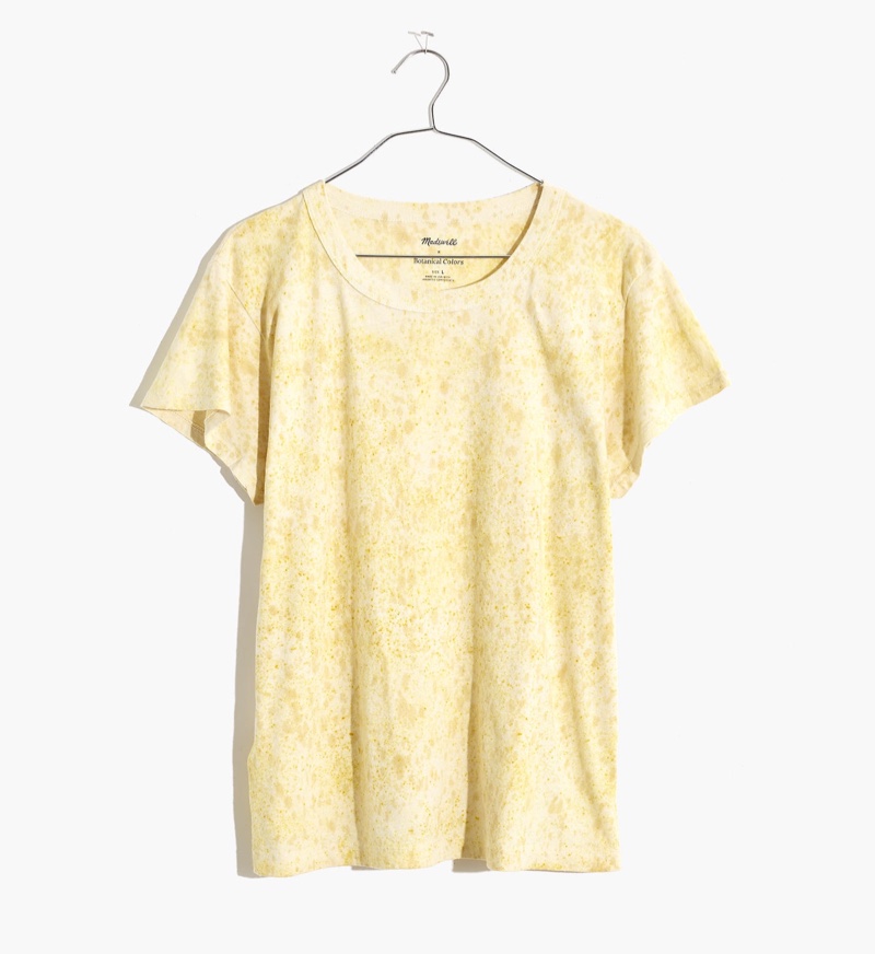 Madewell x Botanical Colors Tie-Dye Perfect Vintage Tee in Tonal Gold $45