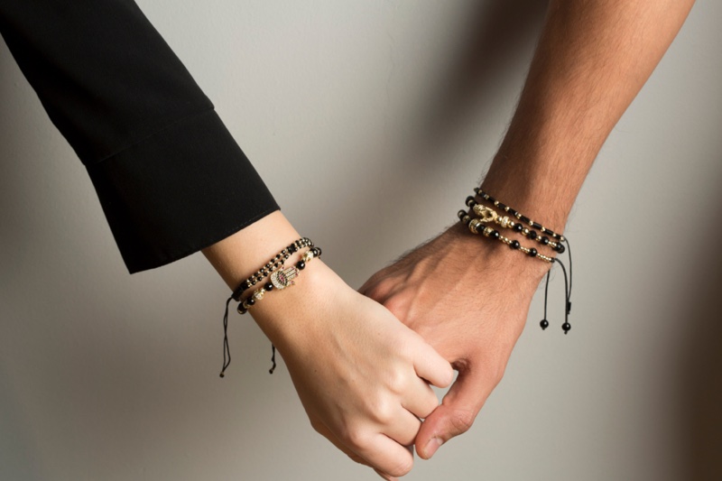 Man Woman Holding Hands Jewelry Bracelet