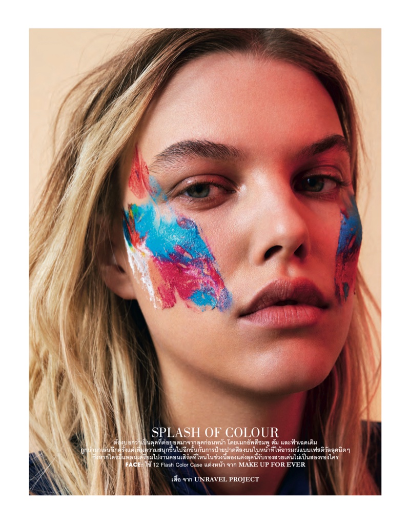 Mies Wears Bold Makeup for ELLE Thailand