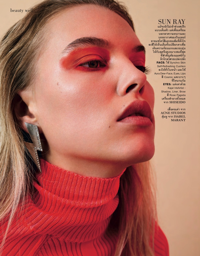 Mies Wears Bold Makeup for ELLE Thailand