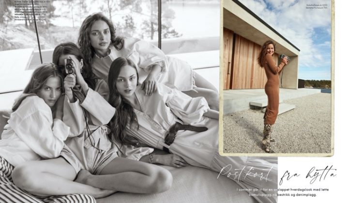 Elyssa, Becca, Emma, Miranda Pose in Casual Styles for ELLE Norway