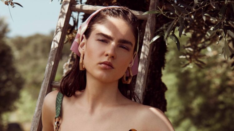 Nika Sobolevskaya Poses in Summer Swimwear for ELLE Portugal
