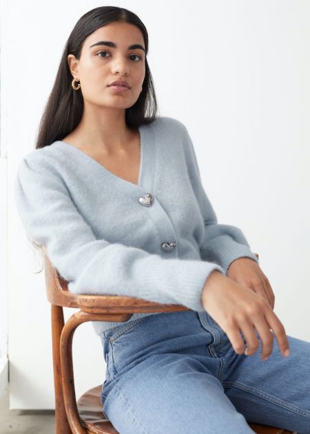 Cardi Season: 7 Chic Cardigans From & Other Stories & Other Stories Heart Button Alpaca Blend Cardigan $99