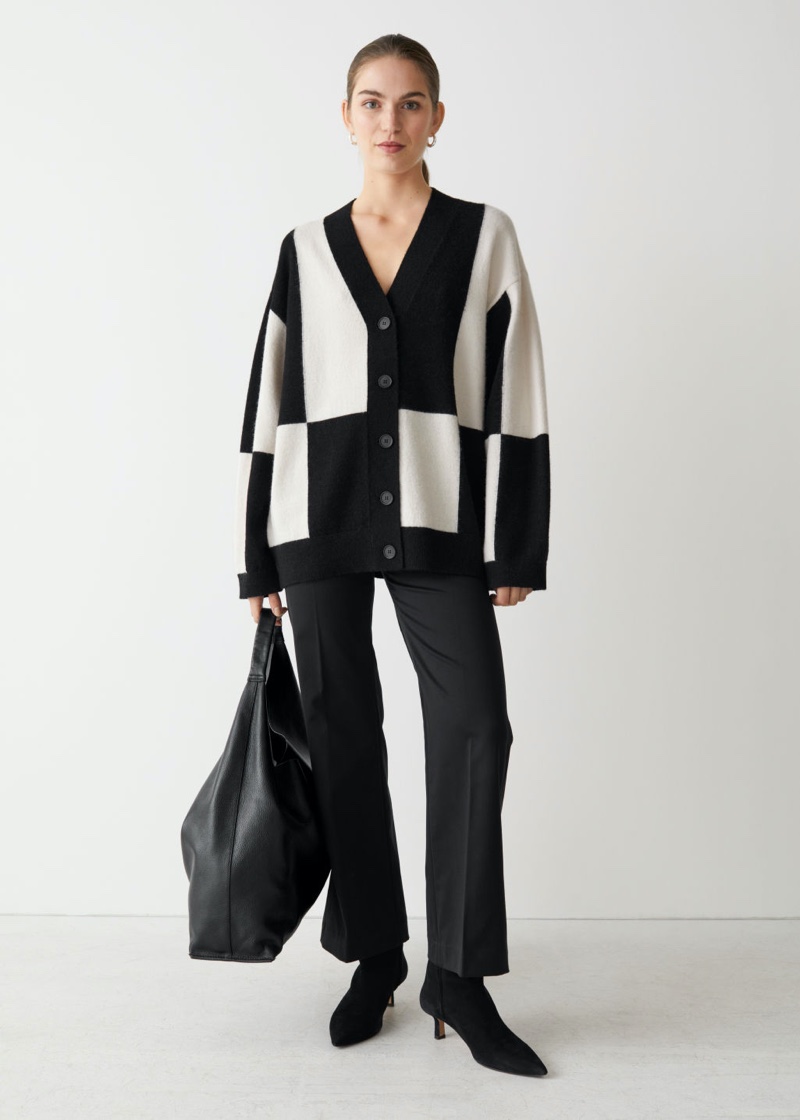 & Other Stories Oversized Color Block Cardigan $149
