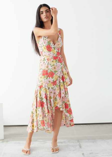 Stand Out in & Other Stories' Pretty Pastels & Other Stories Sleeveless Midi Wrap Dress $119