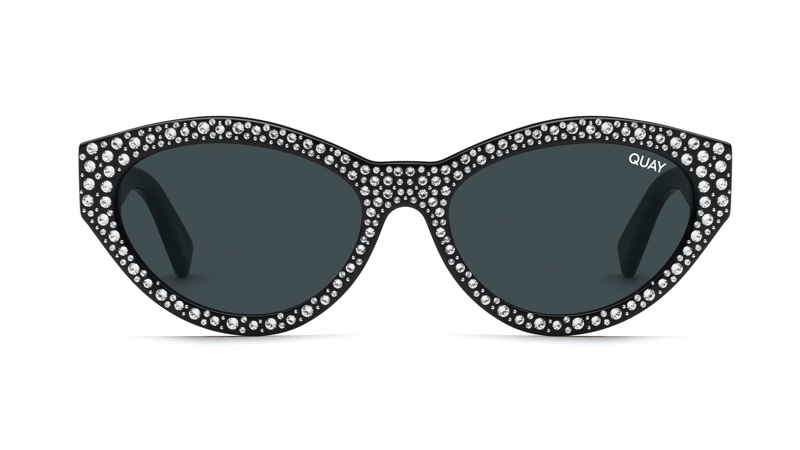 Quay x Lizzo Totally Buggin' Sunglasses in Black/Silver $125