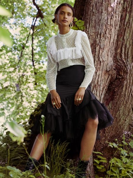Malaika Holmén Models Outdoors in Sandra Mansour x H&M Collaboration Lebanese designer Sandra Mansour teams up with H&M on collaboration.