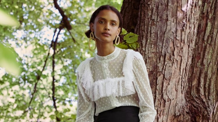 Malaika Holmén Models Outdoors in Sandra Mansour x H&M Collaboration
