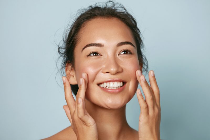 Smiling Woman with Radiant Skin