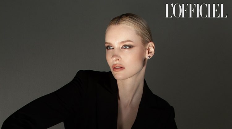 Snow Dollkinson Embraces Monochrome Style for L’Officiel Australia