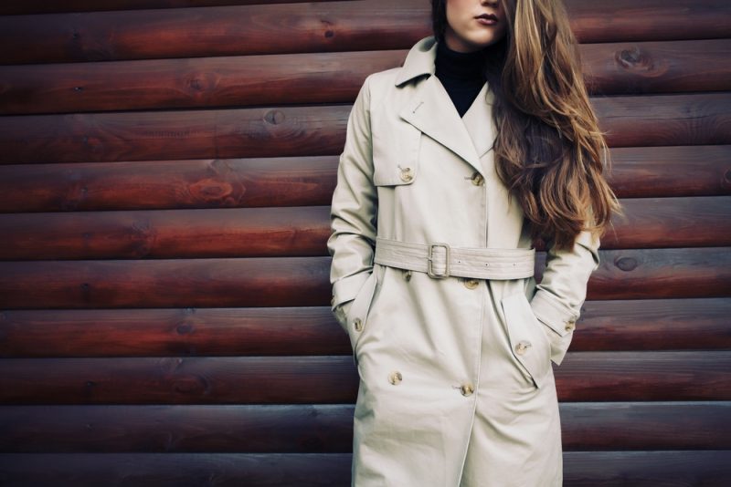 Woman in Trench Coat
