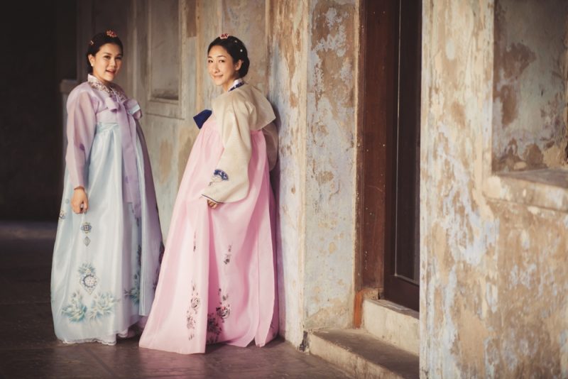 Women Wearing Korean Hanboks