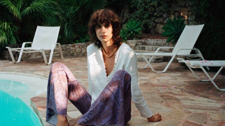 Mica Arganaraz Poses in Zara’s Late Summer Styles