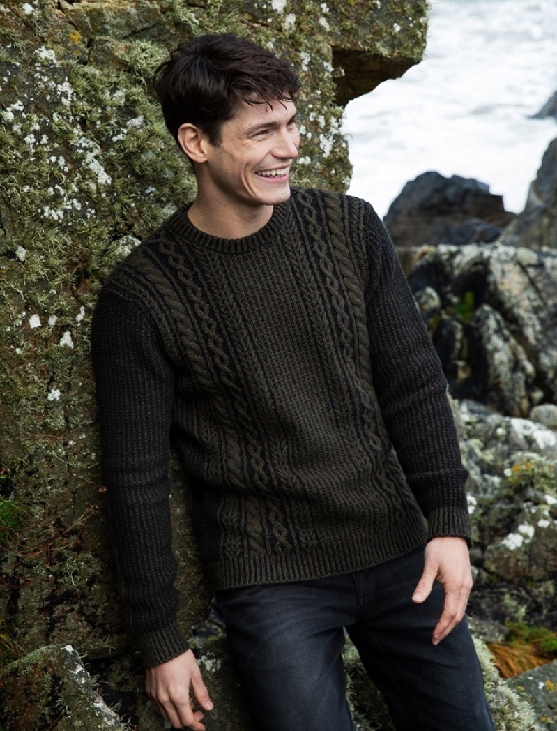 Aran Crew Neck Sweater