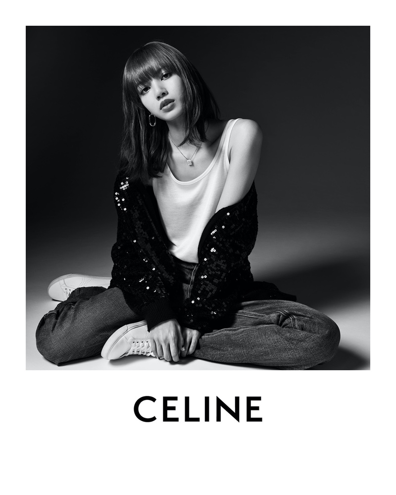 Lisa of Blackpink poses for Hedi Slimane in Celine campaign.