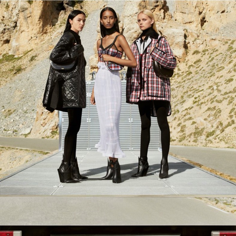 Mariacarla Boscono, Mona Tougaard, and Tara Halliwell star in Burberry fall-winter 2020 campaign.