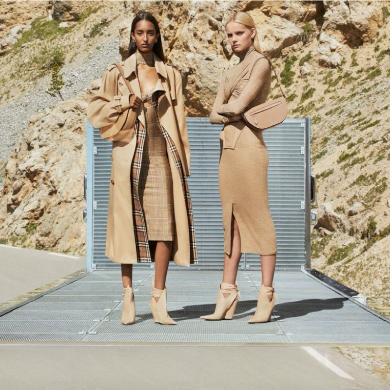 Mona Tougaard and Tara Halliwell appear in Burberry fall-winter 2020 campaign.