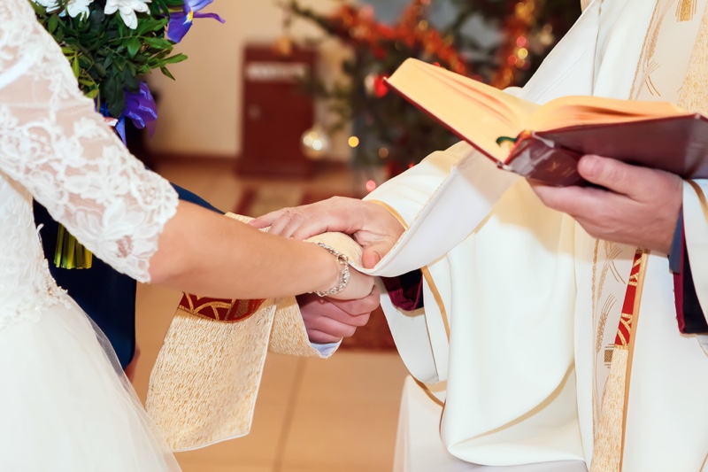 Catholic Wedding Priest Hands