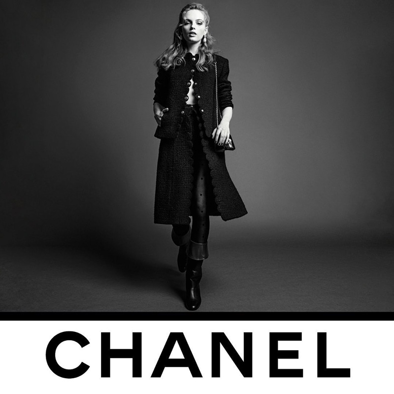 Fran Summers fronts Chanel fall-winter 2020 campaign.