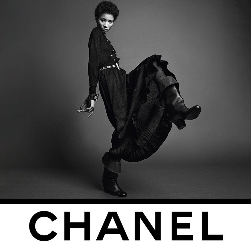 Lineisy Montero fronts Chanel fall-winter 2020 campaign.