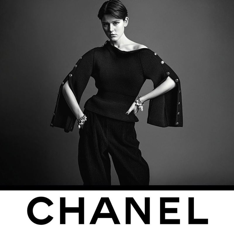 Vivienne Rohner stars in Chanel fall-winter 2020 campaign.