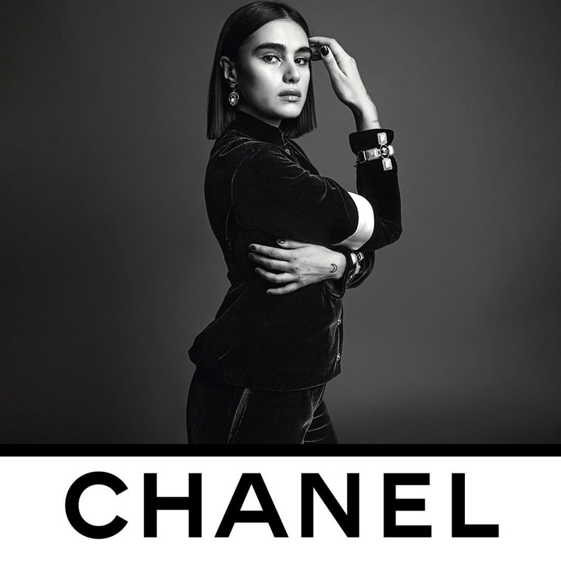 Jill Kortleve appears in Chanel fall-winter 2020 campaign.