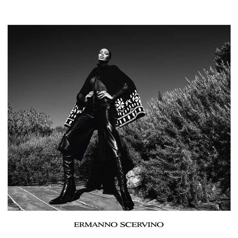 Joan Smalls fronts Ermanno Scervino fall-winter 2020 campaign.