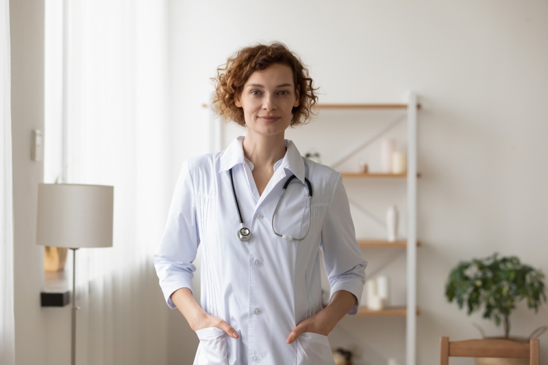 Female Doctor Physician Coat Stethoscope