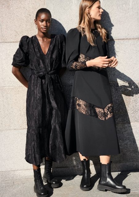 Sara, Amie & Adela Wear Recycled Looks in H&M Fall 2020 Campaign Amie Jeng and Adela Stenberg front H&M fall 2020 campaign.