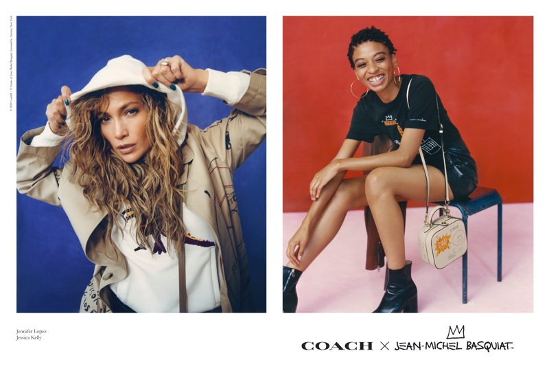 Jennifer Lopez and Jessica Kelly star in Coach x Jean-Michel Basquiat campaign.