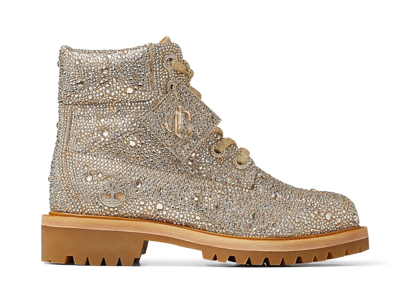 Jimmy Choo x Timberland Golden Mix Shimmer Suede Boots $5,500