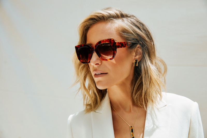 Kristin Cavallari rocks retro inspired frames in Uncommon James x DIFF Eyewear campaign.