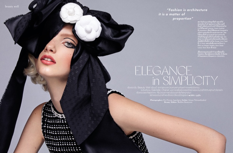 Kristin Drab Embraces Elegant Chanel Beauty for ELLE Thailand