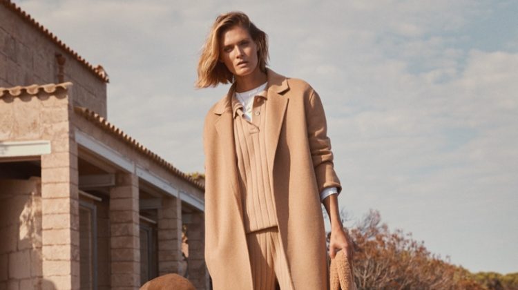 Malgosia Bela Shows Off Mango’s Neutral Outfits