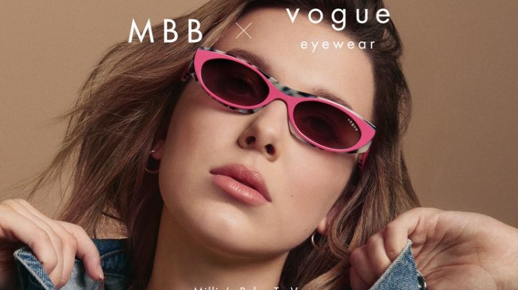 Actress Millie Bobby Brown teams up with Vogue Eyewear on second collaboration.