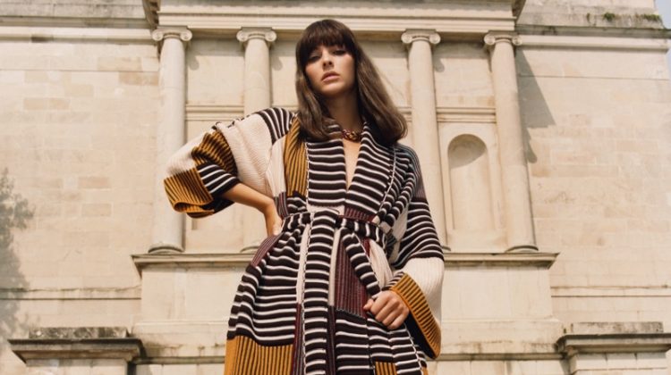 Vittoria Ceretti stars in Missoni fall-winter 2020 campaign.