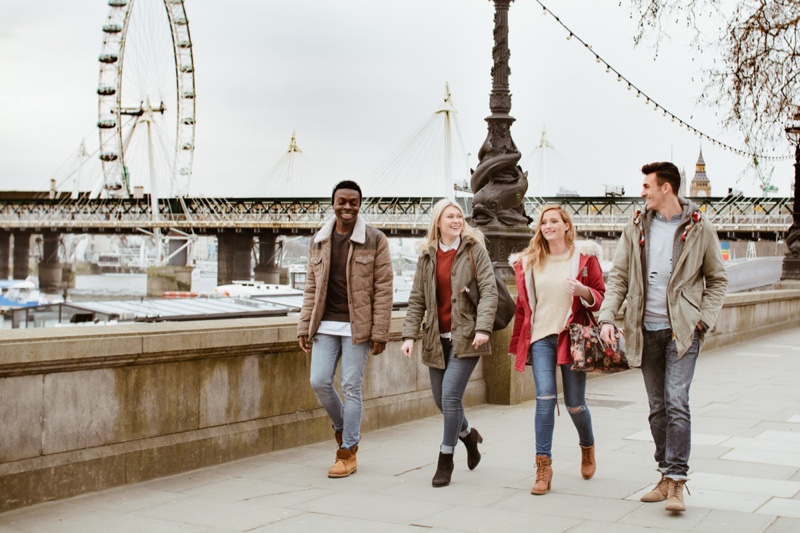 Multicultural Friends Walking London Eye